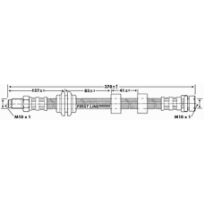 FBH6657 FIRST LINE Тормозной шланг