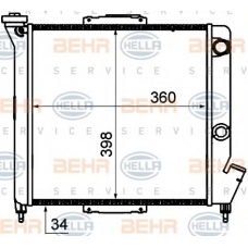 8MK 376 735-031 HELLA Радиатор, охлаждение двигателя