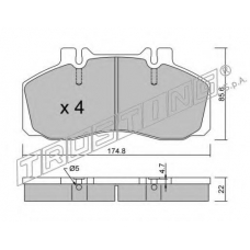 275.0 TRUSTING Комплект тормозных колодок, дисковый тормоз