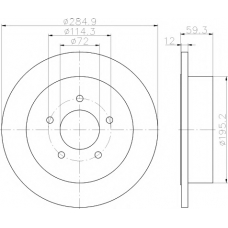 MDC2391 MINTEX Тормозной диск