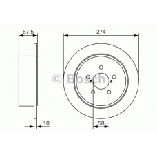 0 986 479 T51 BOSCH Тормозной диск