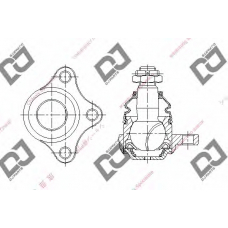 DB1258 DJ PARTS Несущий / направляющий шарнир