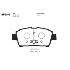 BP-9063 KBP К-т колодок торм. fr to ya cp10 +abs