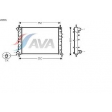 LC2076 AVA Радиатор, охлаждение двигателя