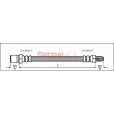 4113702 METZGER Тормозной шланг