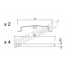 KIT.072 fri.tech. Комплектующие, колодки дискового тормоза