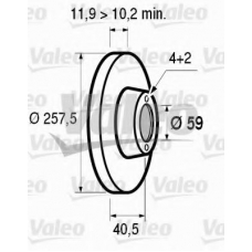 186154 VALEO Тормозной диск