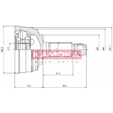 6360 KAMOKA Шарнирный комплект, приводной вал