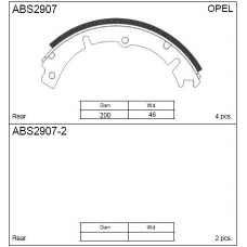 ABS2907 Allied Nippon Колодки барабанные