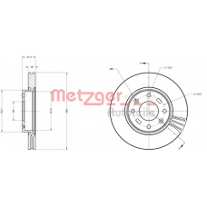 6110360 METZGER Тормозной диск