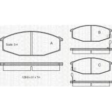 8110 10024 TRIDON Brake pads - front