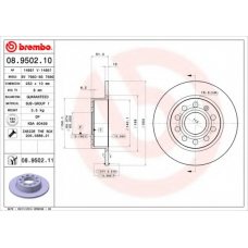 08.9502.11 BREMBO Тормозной диск