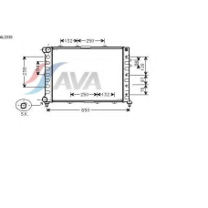 AL2038 AVA Радиатор, охлаждение двигателя