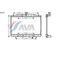 DN2292 AVA Радиатор, охлаждение двигателя