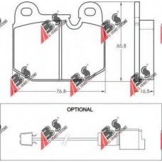 36140 ABS Комплект тормозных колодок, дисковый тормоз