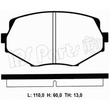 IBD-1383 IPS Parts Комплект тормозных колодок, дисковый тормоз