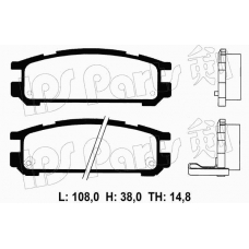 IBR-1701 IPS Parts Комплект тормозных колодок, дисковый тормоз