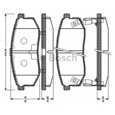 0 986 TB2 806 BOSCH Комплект тормозных колодок, дисковый тормоз