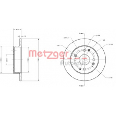 6110579 METZGER Тормозной диск