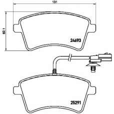 P 68 058 BREMBO Комплект тормозных колодок, дисковый тормоз