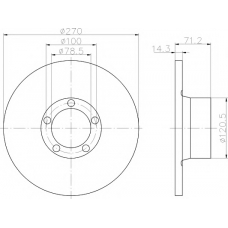 8DD 355 100-291 HELLA PAGID Тормозной диск