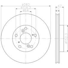 8DD 355 117-081 HELLA Тормозной диск