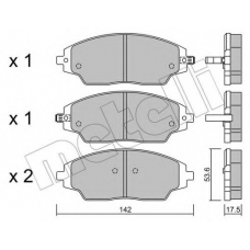 22-1008-0 METELLI Комплект тормозных колодок, дисковый тормоз