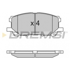 BP3168 BREMSI Комплект тормозных колодок, дисковый тормоз