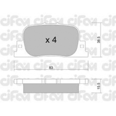 822-752-0 CIFAM Комплект тормозных колодок, дисковый тормоз