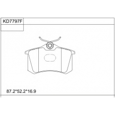 KD7797F ASIMCO Комплект тормозных колодок, дисковый тормоз