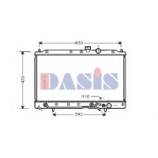 140054N AKS DASIS Радиатор, охлаждение двигателя