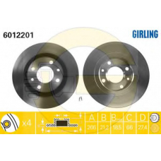 6410984 GIRLING Комплект тормозов, дисковый тормозной механизм