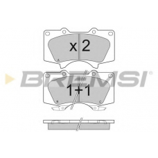 BP3139 BREMSI Комплект тормозных колодок, дисковый тормоз