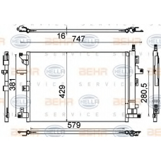 8FC 351 310-601 HELLA Конденсатор, кондиционер