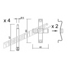 KIT.083 TRUSTING Комплектующие, колодки дискового тормоза