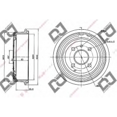 BR1024 DJ PARTS Тормозной барабан