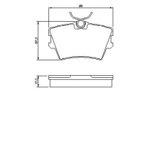 0 986 424 375 BOSCH Комплект тормозных колодок, дисковый тормоз