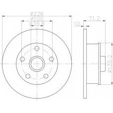 8DD 355 113-411 HELLA Тормозной диск