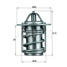 TX 6 83 MAHLE Термостат, охлаждающая жидкость