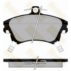 PA1279 BRAKE ENGINEERING Комплект тормозных колодок, дисковый тормоз