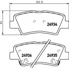 8DB 355 014-571 HELLA Комплект тормозных колодок, дисковый тормоз