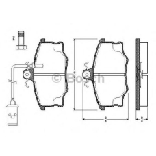 0 986 TB2 526 BOSCH Комплект тормозных колодок, дисковый тормоз