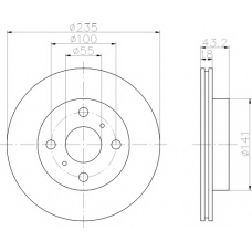 8DD 355 107-271 HELLA PAGID Тормозной диск