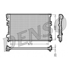 DRM07055 DENSO Радиатор, охлаждение двигателя