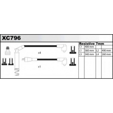 XC796 QUINTON HAZELL Комплект проводов зажигания