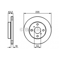 0 986 479 B92 BOSCH Тормозной диск