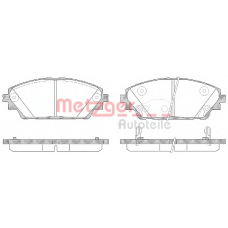 1569.02 METZGER Комплект тормозных колодок, дисковый тормоз