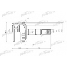 PCV1451 PATRON Шарнирный комплект, приводной вал