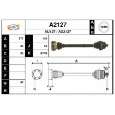 A2127 SNRA Приводной вал