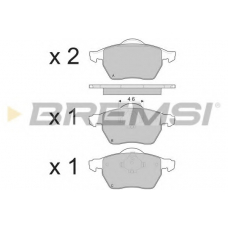 BP3213 BREMSI Комплект тормозных колодок, дисковый тормоз